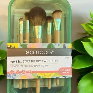 EcoTools Makeup Brush Set with Green and Tan Handles